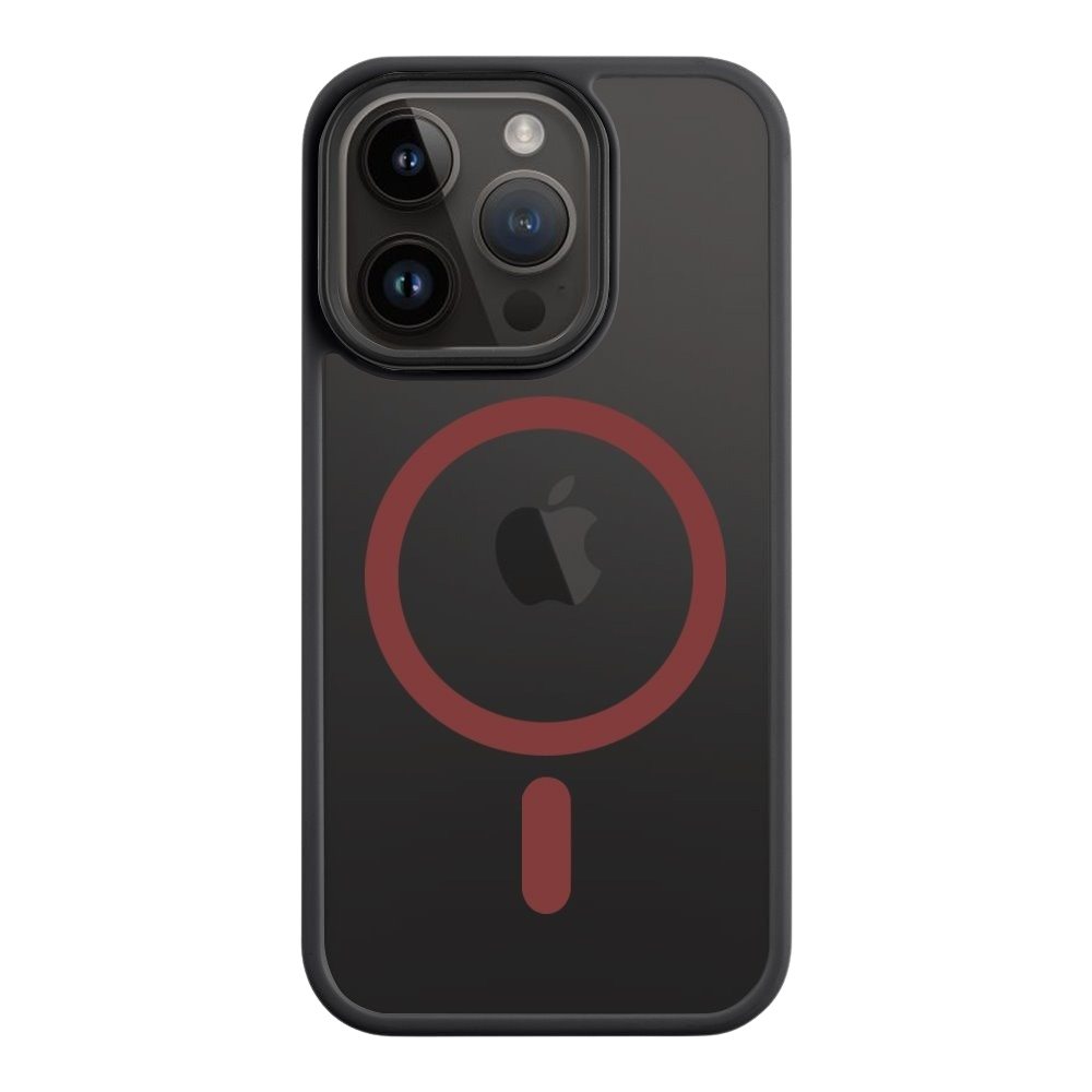 Apple iPhone 14 Pro Hülle – MagForce Hyperstealth 2.0, Schwarz/Rot