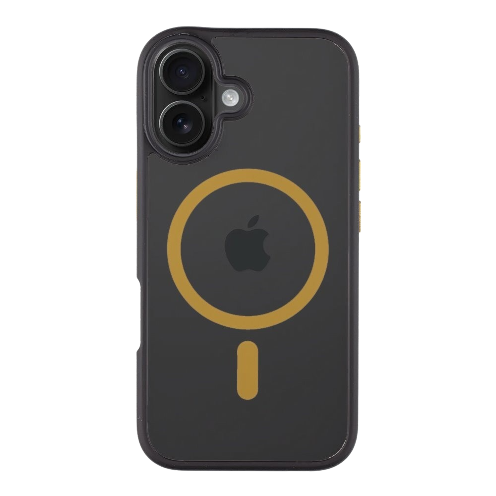 Apple iPhone 16 Hülle – MagForce Hyperstealth 2.0, Schwarz/Gelb – Standard